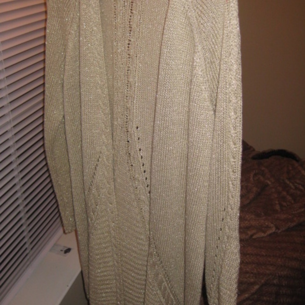 Gold Metallic Cardigan